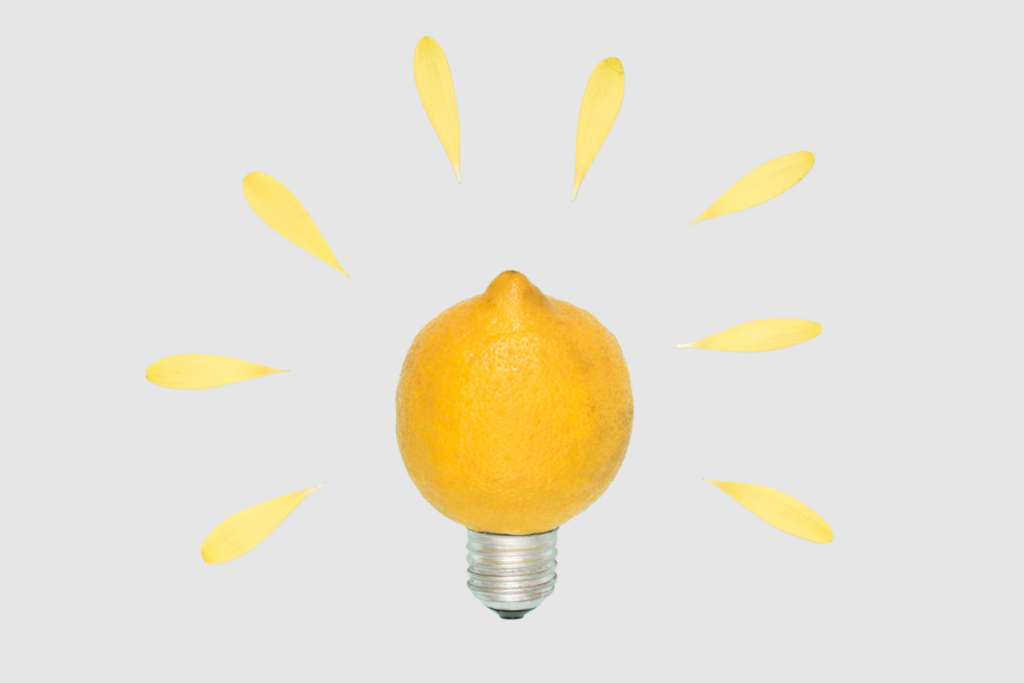 Zitrone als Glühbirne