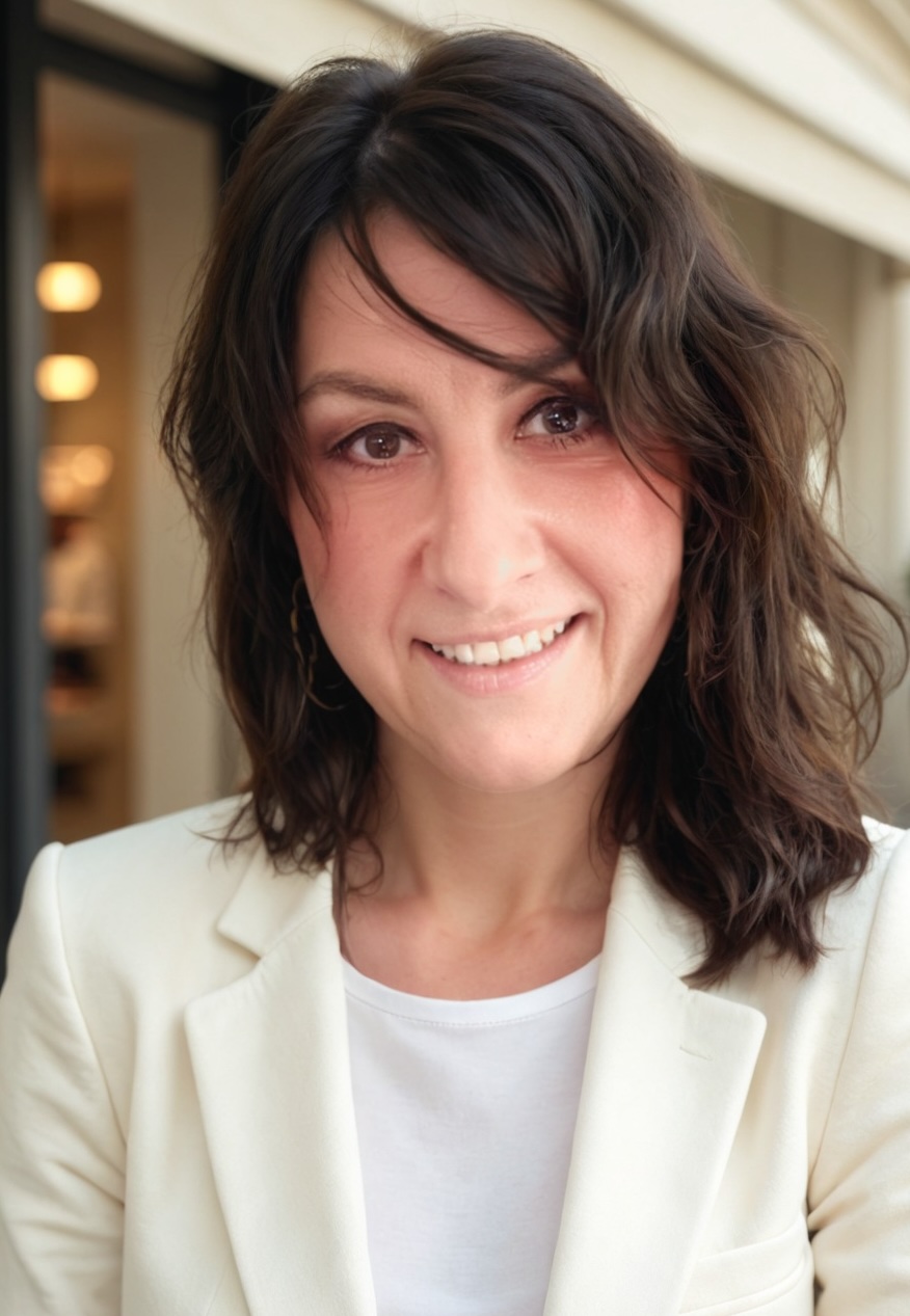 schwarz-weiß Bild von Geschäftsführerin Nadine Nierentz, die als Lehrcoach im Rahmen der Coaching Ausbildung tätig ist